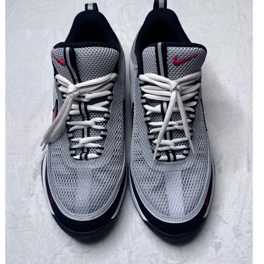 Nike Book 2 Spiridon Mens 10 Silver Black Red IQ0050-001 No Insoles